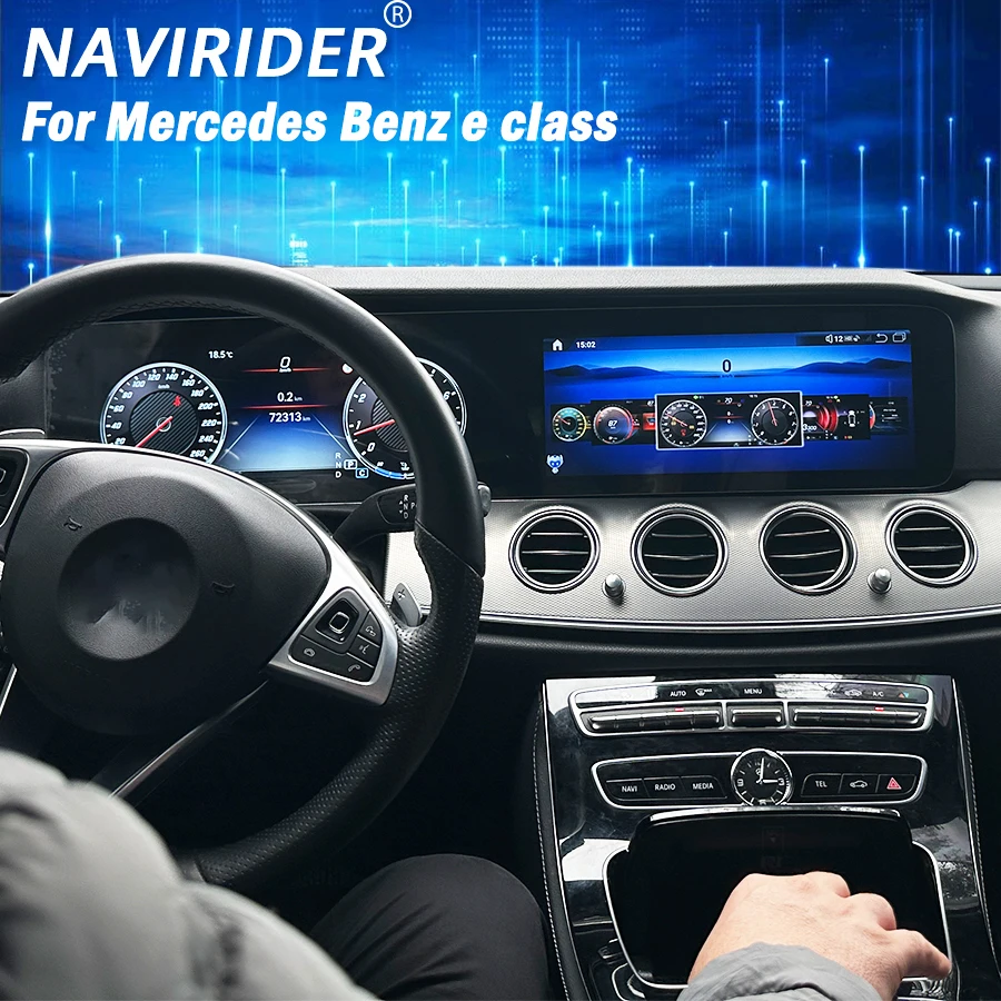 12.3'' Dual Touch Screen For Mercedes E Class W213 2016-2018 NTG 5.0 5.5 Android Car Stereo GPS Navi CarPlay Multimedia Player
