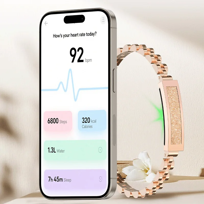 Smart Bracelet for Blood Pressure Heart Rate SpO2 Monitoring Sleep Analysis Mood Health Tracking Sports Wristband