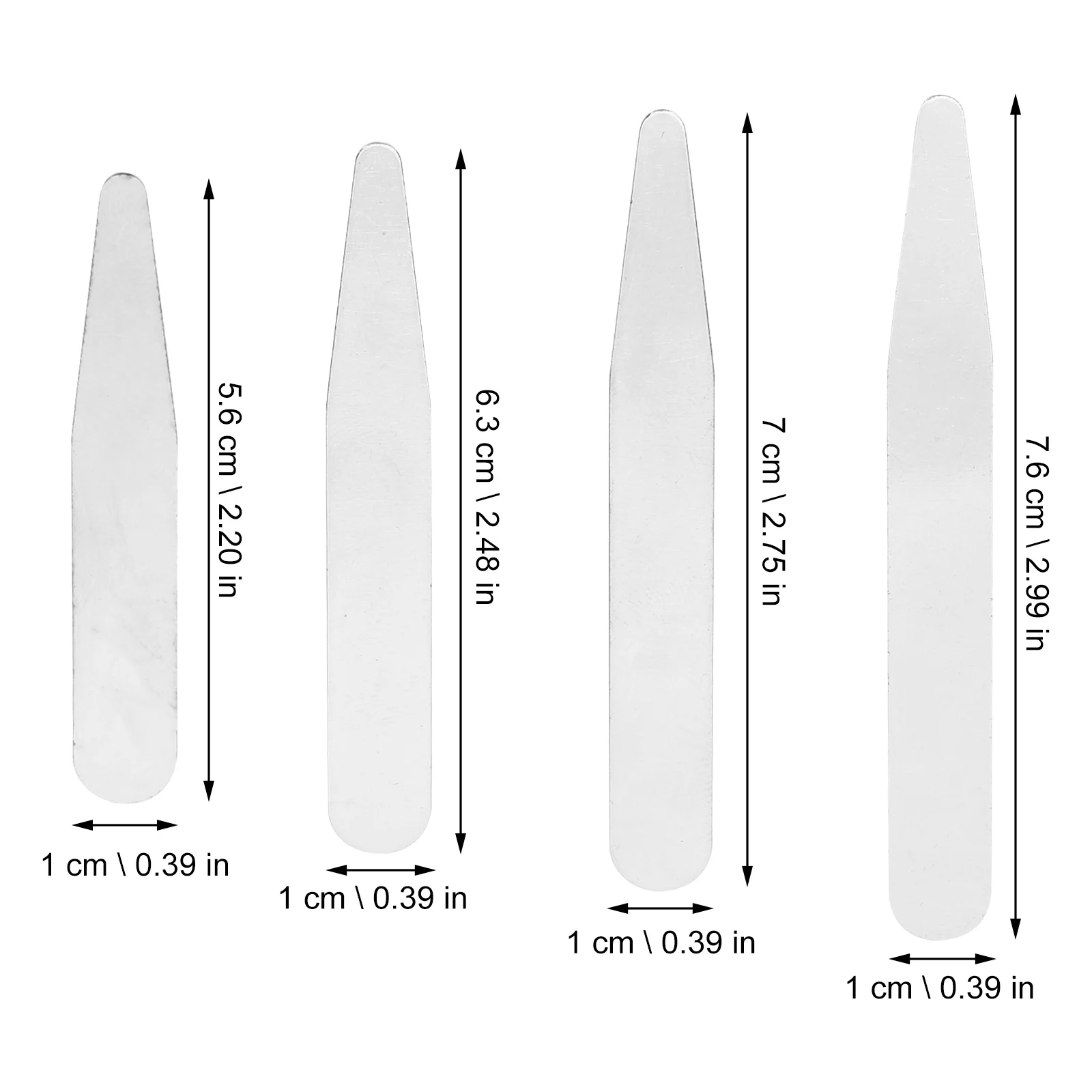 36 قطعة قميص يبقى إدراجات قابلة لإعادة الاستخدام للرجال قمصان ذات حواف ناعمة طوق دعم إبقاء طوق أنيق البدلة الملحقات