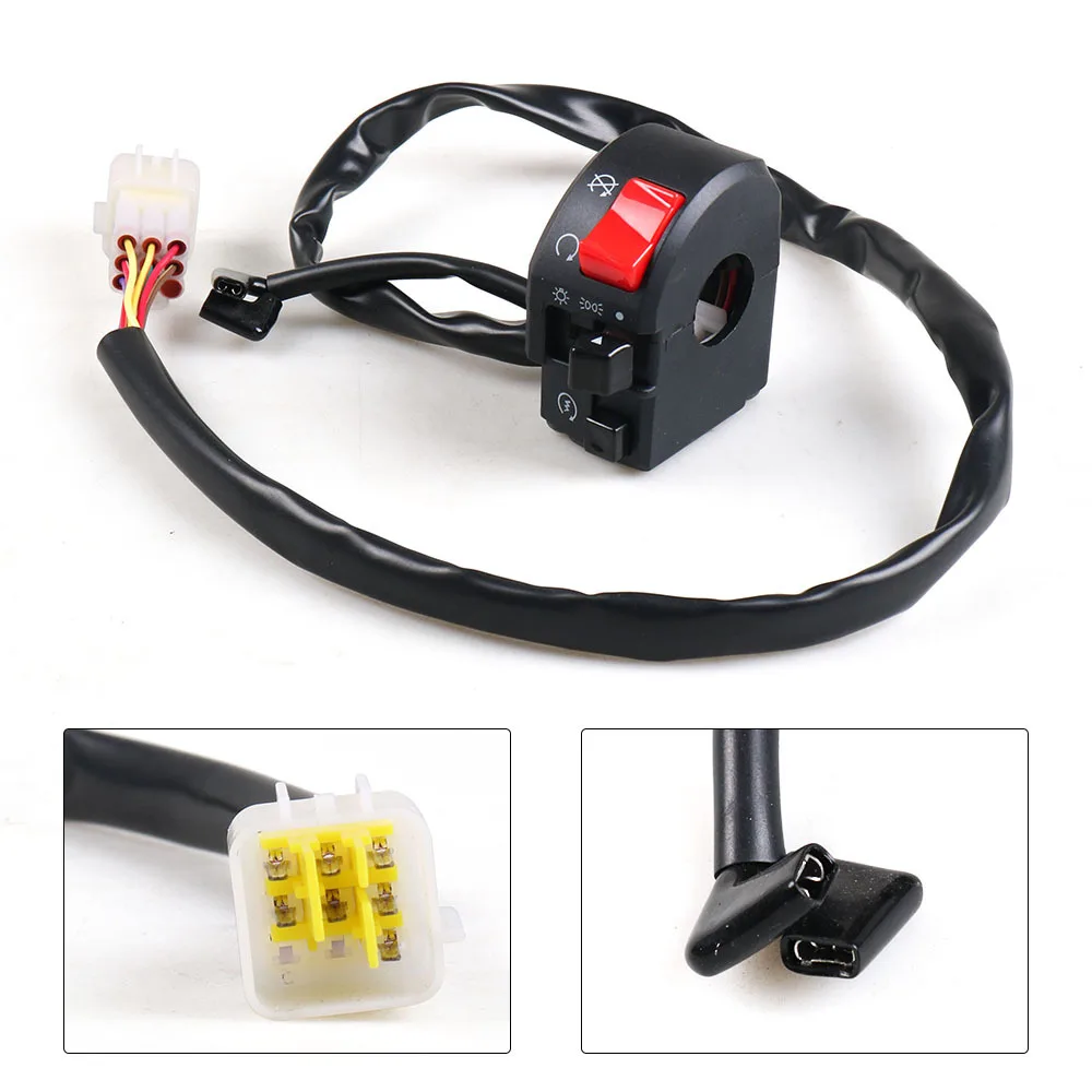 

7/8" 22mm Motorcycle Switches Motorbike Horn Button Turn Signal Electric Fog Light Start Handlebar Controller Switch Universal