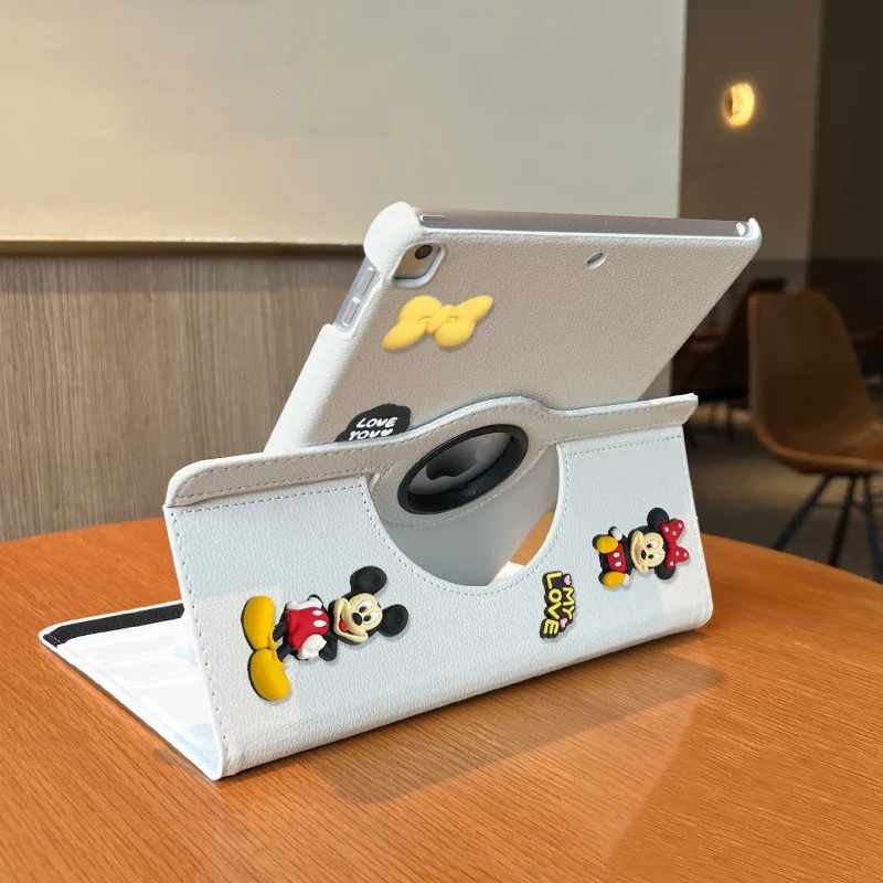 

Cartoon Mickey Ipad Case for 10th Generation Air4 5 10.9in 360° Rotating Case for 9th 10.2in Pro 11in Cover Mini6 Tablet Case