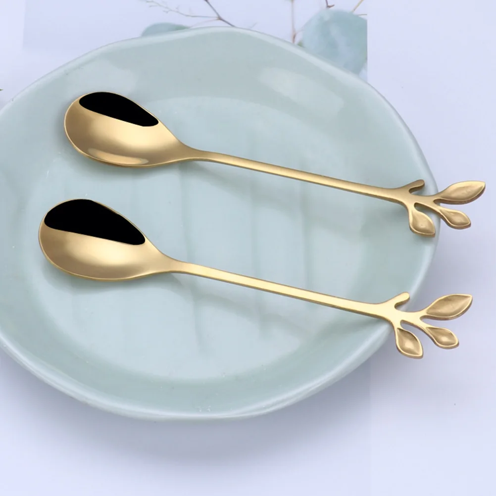 

2 Pcs Shape Grapefruit Spoon Stainless Steel Spoon for Ice Cream Dessert Mixing Cappuccino Grapefruit Kitchen Bar Tools
