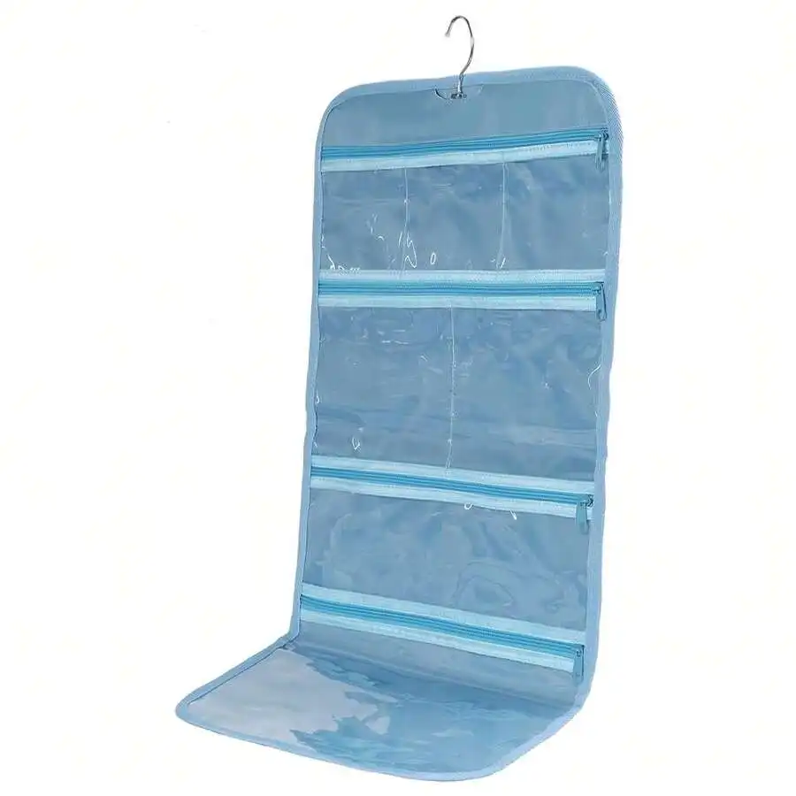 

Foldable Clear Hanging Travel Toiletry Bag Cosmetic Organizer Storage