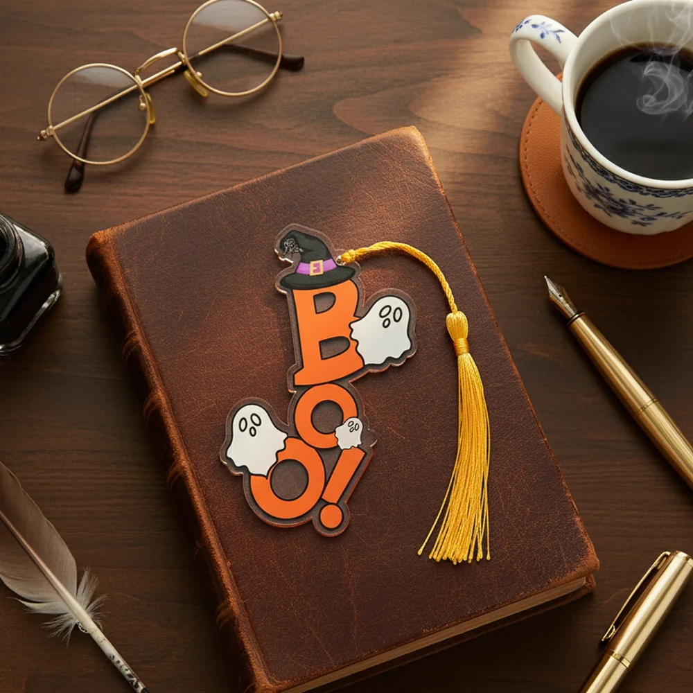 الهالوين - الإشارات المرجعية "BOO" تحت عنوان: مع حروف "BOO" والأشباح وقبعات الساحرة والشرابات الصفراء، مثالية لقراءة الهالوين. #5