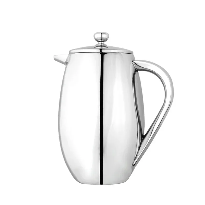 304 Stainless Steel French Press Coffee Pot, Filter Type Kettle, Teapot, Delicate Coffee Maker, 350ml, 800ml, 1000ml, 12oz
