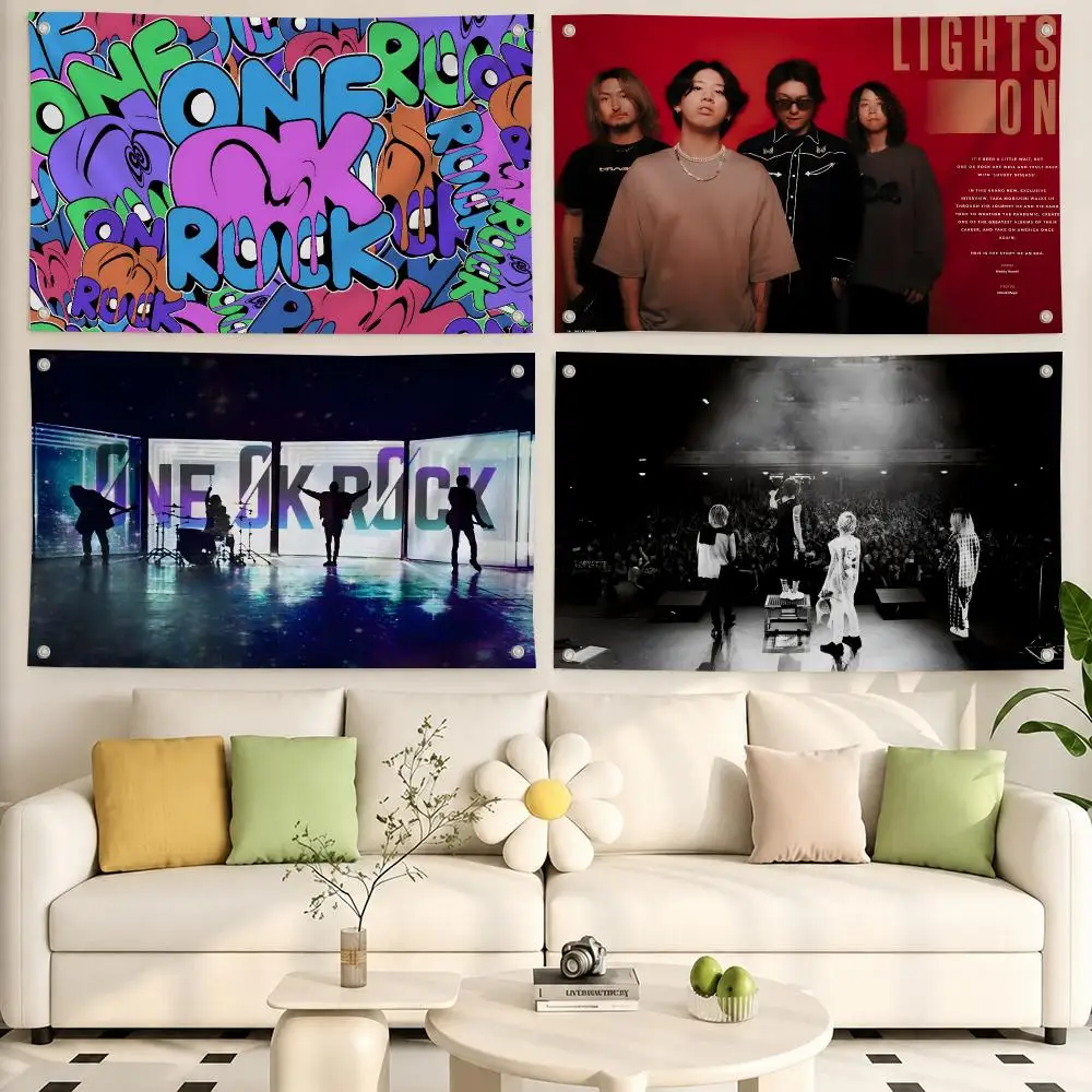 Music ONE OK ROCK Flags Flags, Room, Dormitory, Camping, Party, Home Decor Gifts