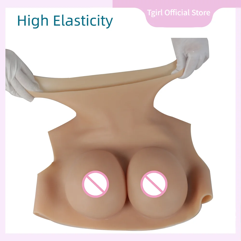 Tgirl Silicone C Cup Breast Honeycomb Design Breathable and Comfortable Silk Wool Filling Fake Boobs for Crossdresser