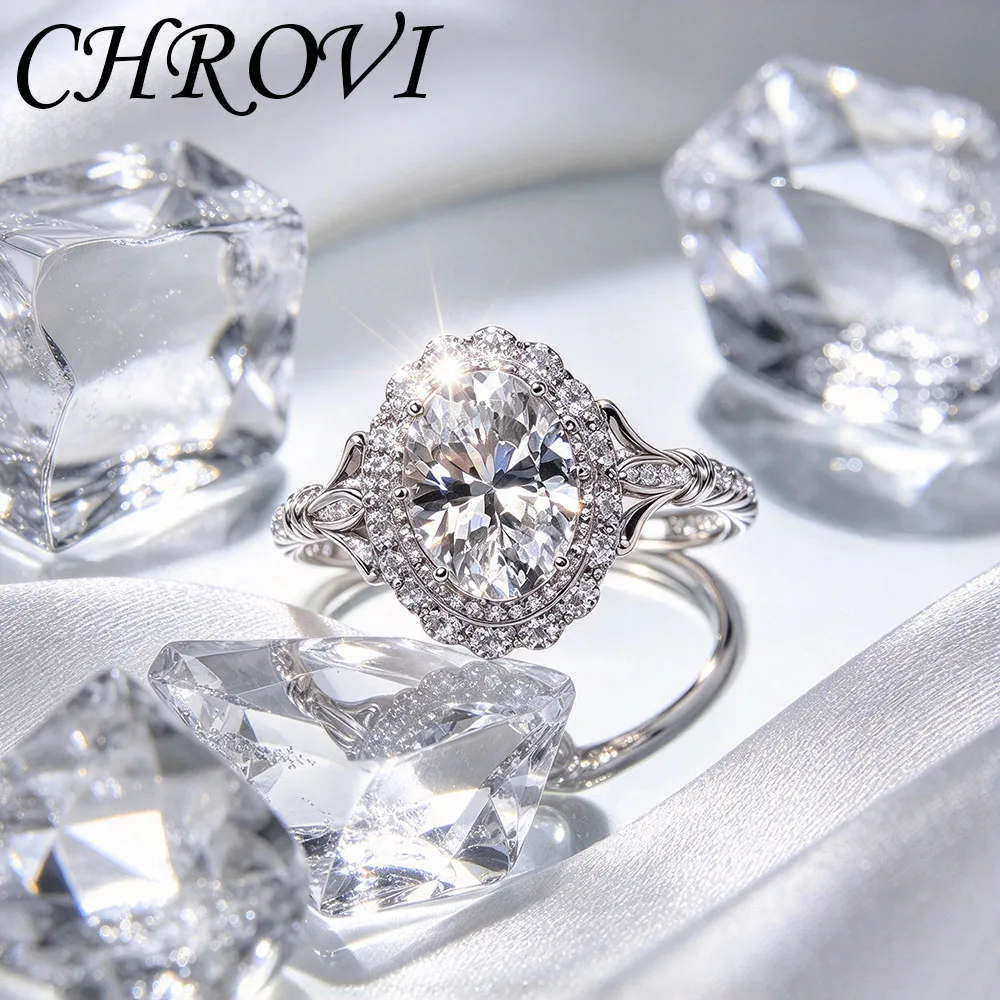 925 Silver Adjustable Bouquet Diamond Ring for Women Fashionable Small-Scale Versatile Finger Ring
