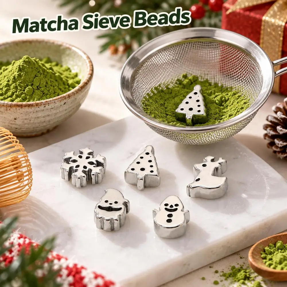 316 Stainless Steel Christmas Snowflake Charm Bead 5mm Thick DIY Jewelry Making Bracelet Accessories Xmas Holiday Gift