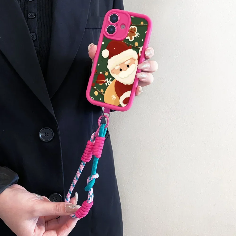 2025 caseFor سامسونج A56 55 36 26 16 06 15 35 25 54 34 24 73 53 71 51 31 72 52 32 14 12 17 07 سانتا كلوز Crossbody الحبل