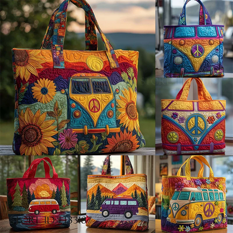 Trendy 3D Printing Cartoon Handbag Tote Bag Womens Shopping Bag Novelty Quilting Large Capacity Camping Travel Bags Sport Bags
