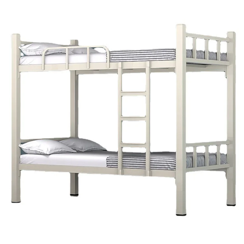 High Quality Apartment Queen Bed Metal Platform Bunk Bed Art Splicing Beds Dormitory Iron Low Price Customized Bedroom Furniture