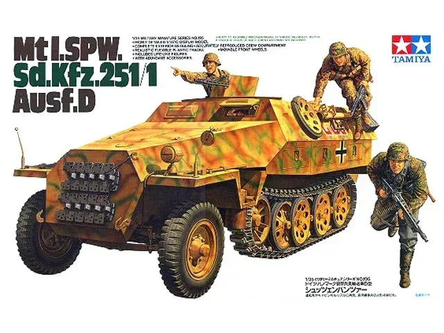 

1/35 TAMIYA Model 35195 Sd. Kfz.251/1 Ausf. D Half Track Armored Vehicle assembly Scale diy toys Model Kit