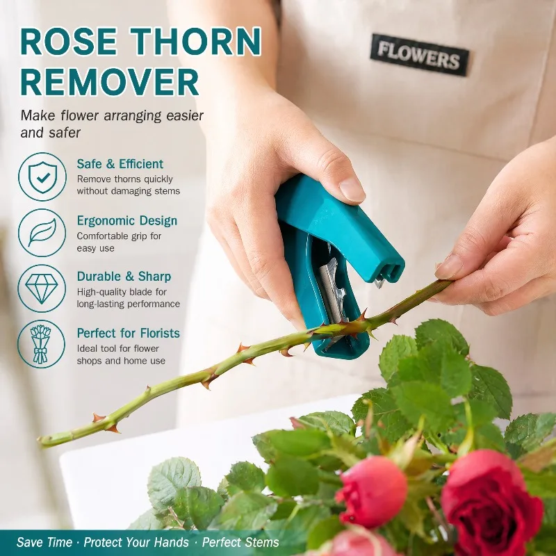 Professional Rose Thorn Stripper Plier Metal Florist DIY Garden Tool Flower Stem Leaf Burr Thorn Remover Gardening Hand Tool