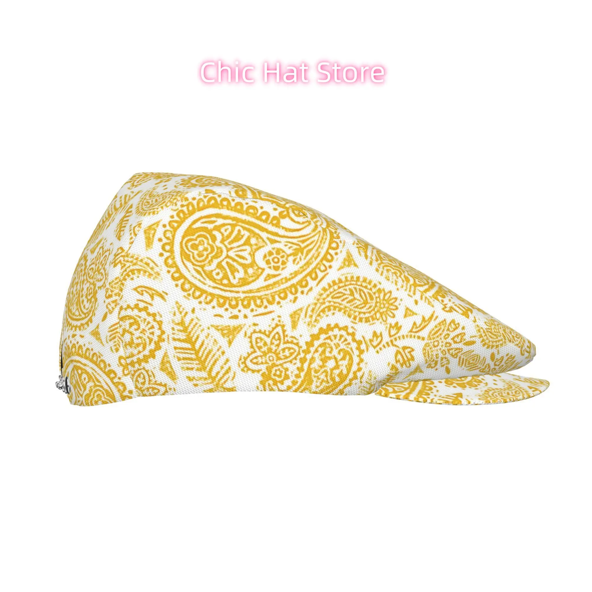 Adjustable Newsboy Hats for Men, Featuring a Golden Beret Style, Perfect for Driving Or Casual Wear. Includes One Cabbie Cap