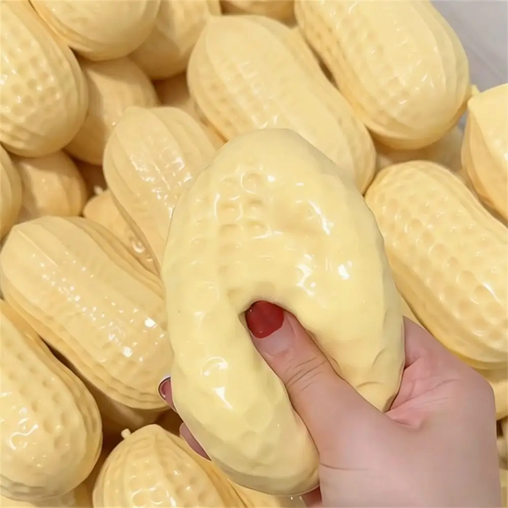 Pelota Antiestrés de Cacahuete, Pelota Blandita y Crujiente, Juguete Sensorial con Sensación Cremosa, Juguete Antiestrés ASMR para Niños y Adultos