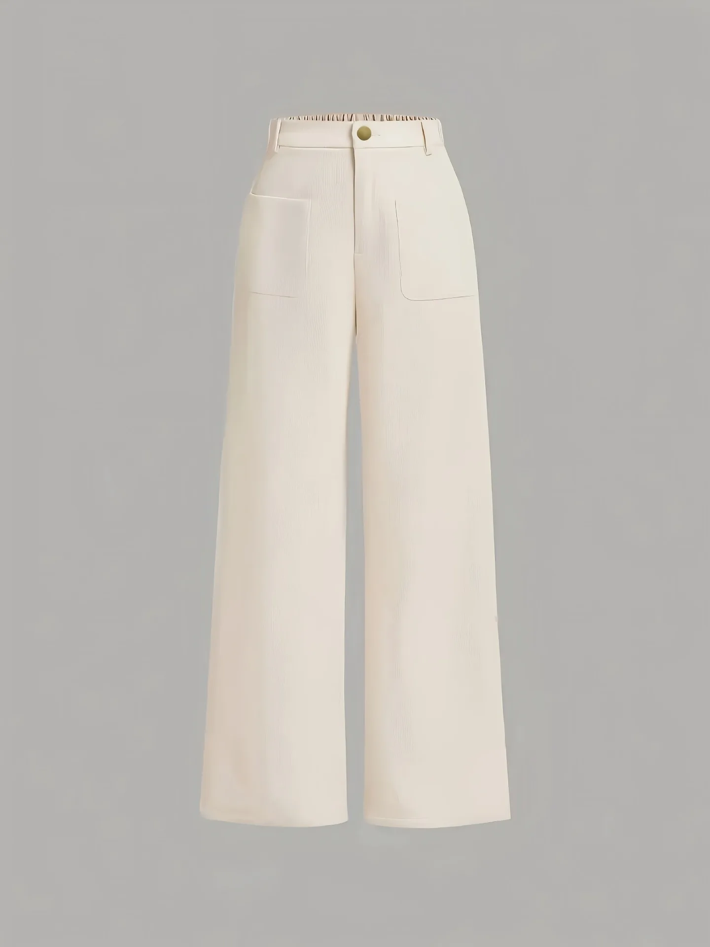 سروال قصير للنساء الطويلات، بنطال كاجوال بقصة مستقيمة واسعة الساق للنساء، مقاس مريح عالي الخصر #4