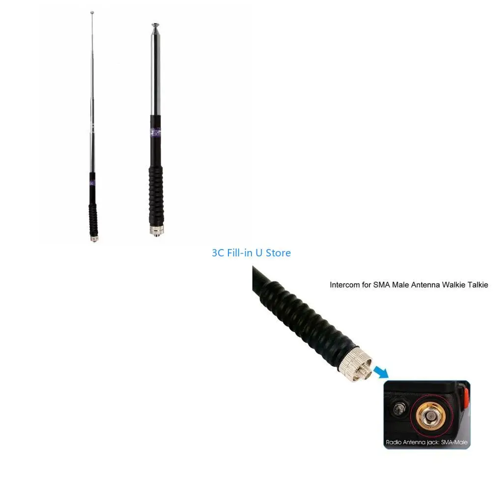 

G8TA FP10120 Телескопическая антенна SMA-F VHF 136-174 МГц для Baofeng-UV-5R BF-888