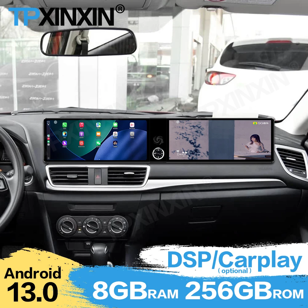 Dual-screen Interaction Android For Mazda Axela 2014~2019 Car Radio Multimedia GPS Navigation Video Stereo HD Screen Head Unit