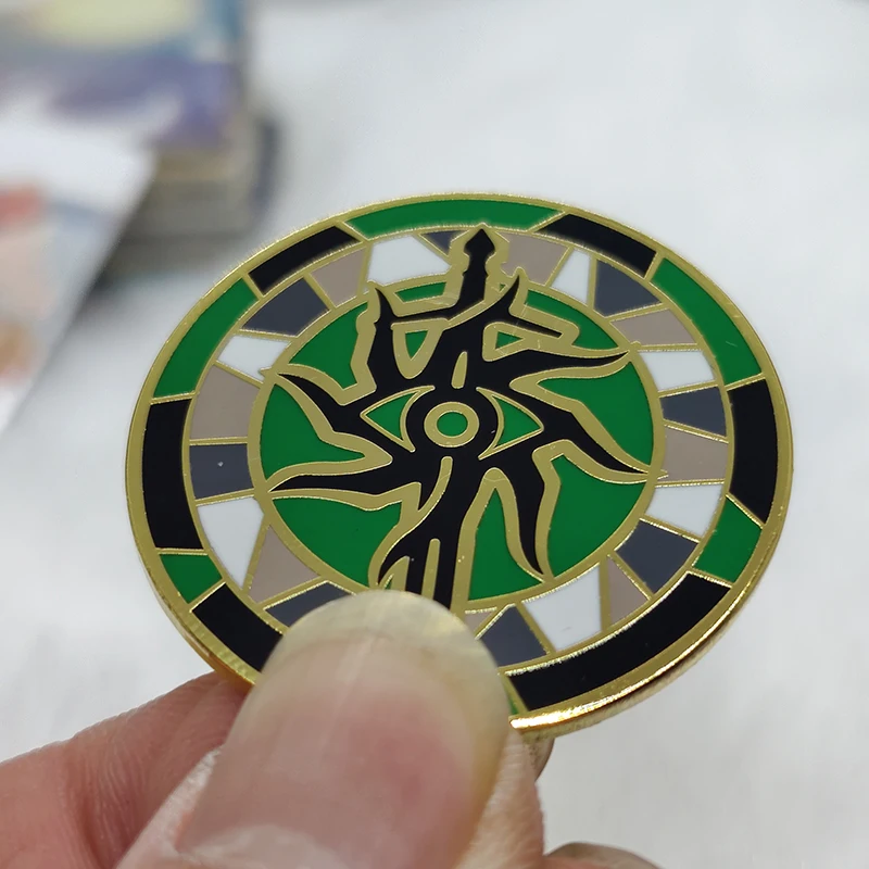 Broche Dragon Age: Inquisition, accessoire œil du diable vert, unisexe, pour vêtements et sacs à dos