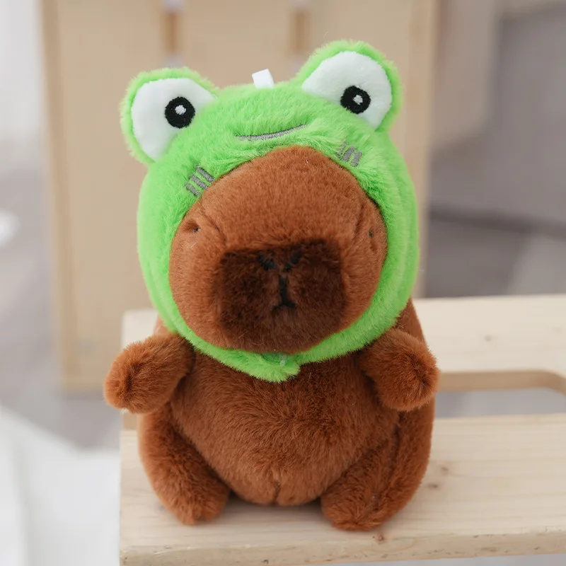1-20 SZT. Pluszowa zawieszka z kapibarą, breloczek żaba, ozdoba do torby, urocza pluszowa zabawka zwierzątko, prezent dla dzieci na urodziny, Boże Narodzenie, przyjęcie świąteczne