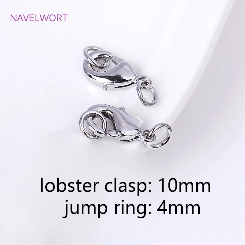 Messing 18K vergoldeter 10/12mm Karabinerverschluss mit geschlossenem Ring, Verschluss für Schmuck, Karabinerverschlussverbinder, Zubehör für Schmuck – Detail 30