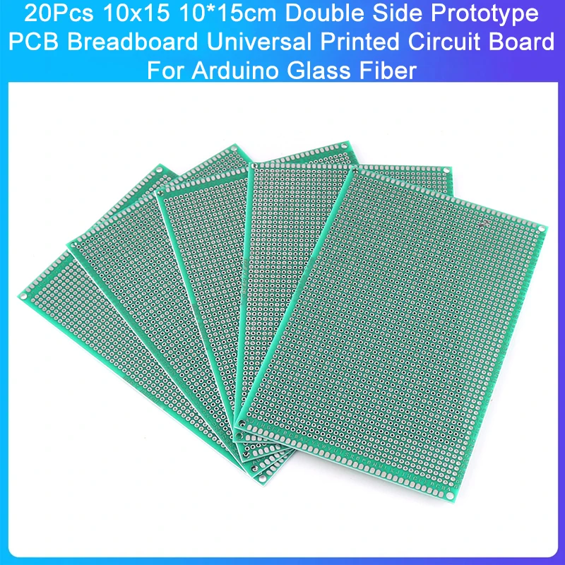 20Pcs 10x15 10*15cm Double Side Prototype PCB Breadboard Universal Printed Circuit Board For Arduino Glass Fiber