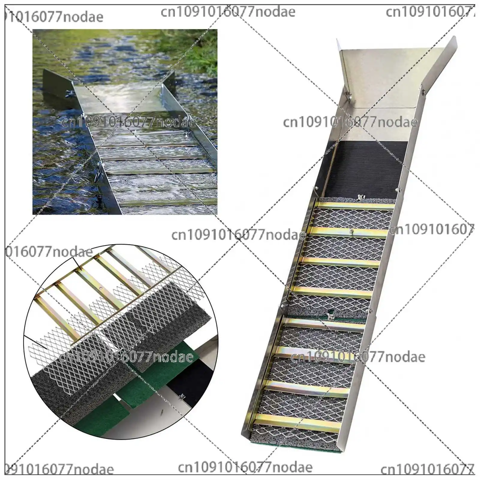 Folding Gold Sluice Box Aluminum Alloy Portable Gold Mining Chute Panning Prospecting Recovery Tool