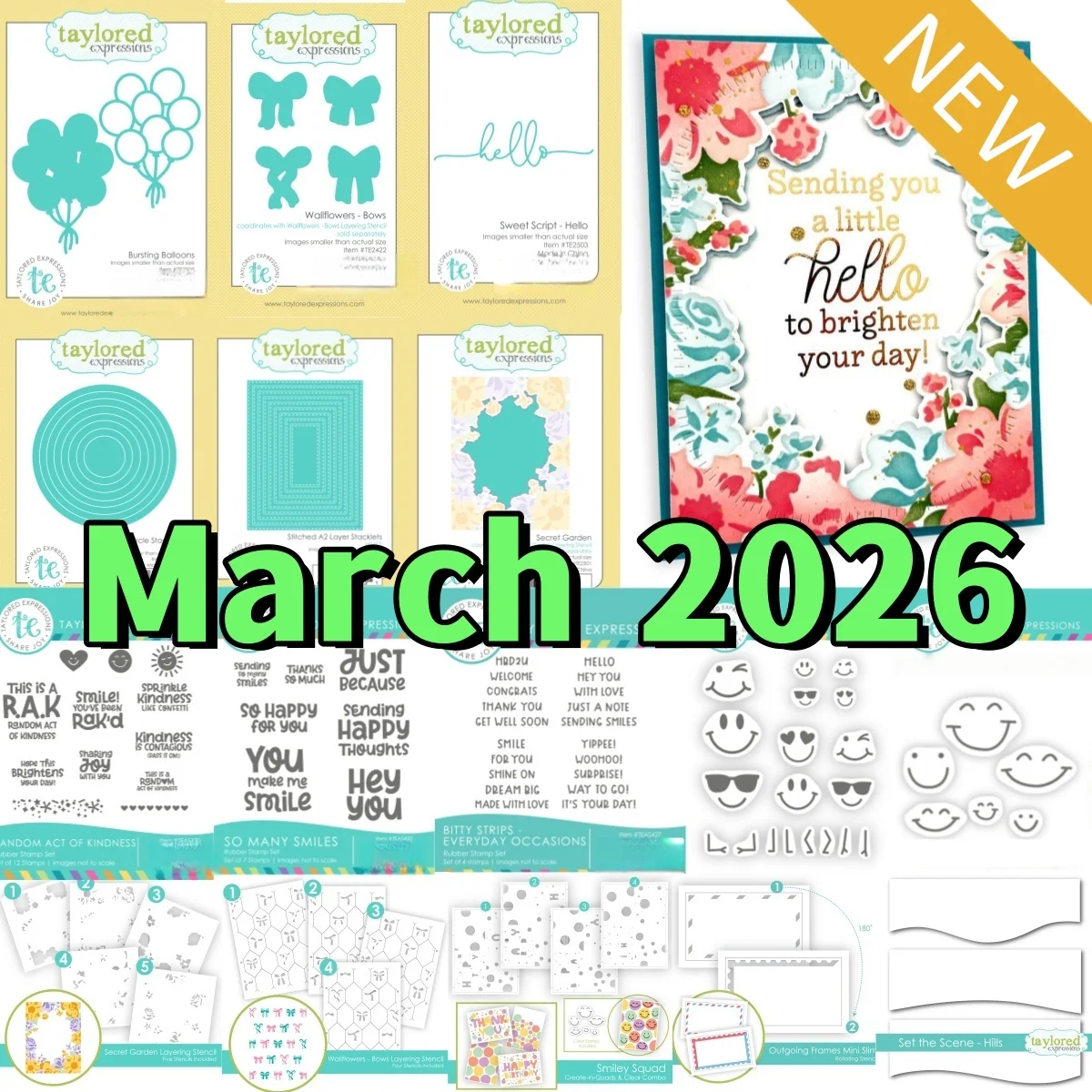 

March 2026 New Garden Balloon Squad Secret Metal Cutting Dies Clear Stamps Stencil for DIY Decorating Scrapbook Paper Template