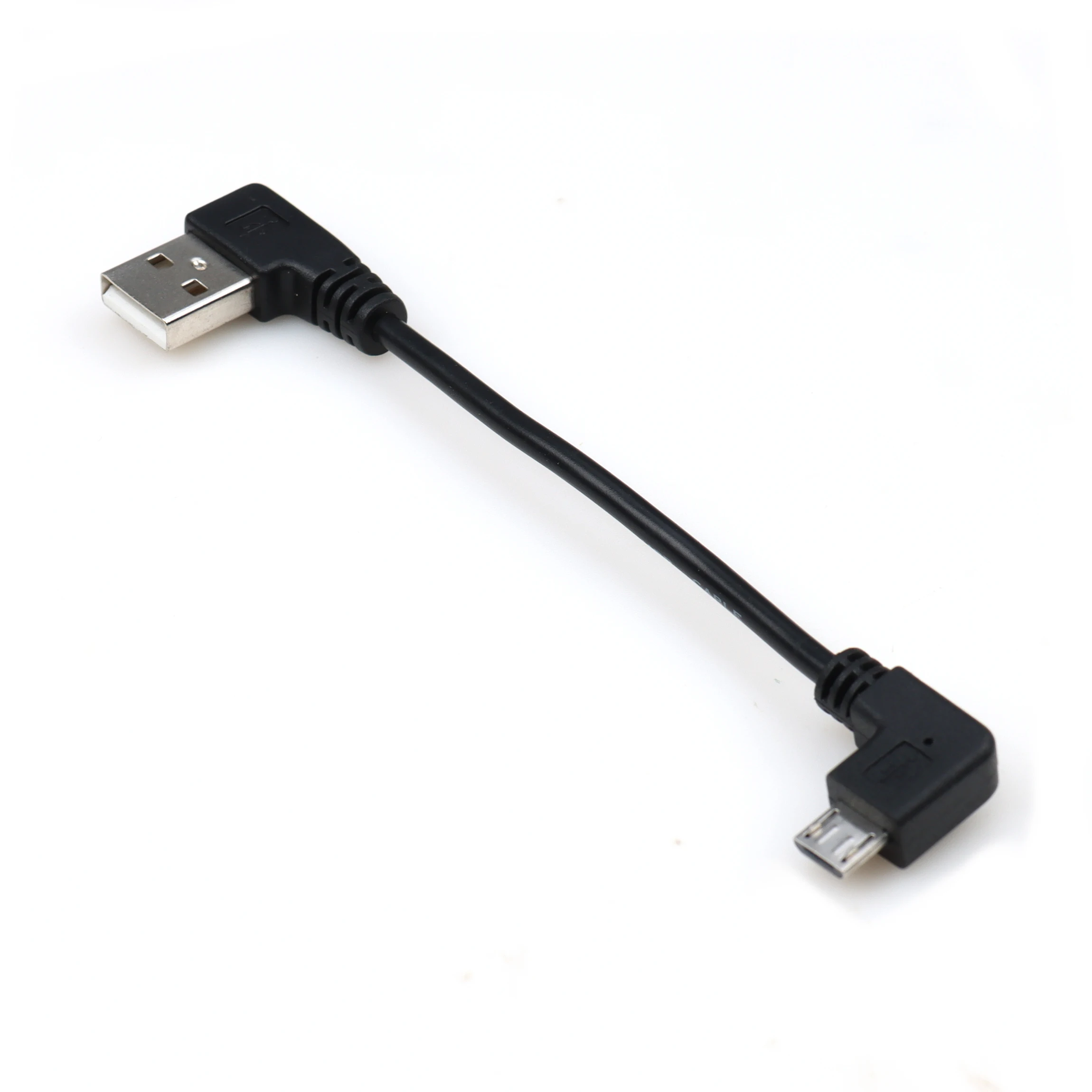 【LANO】USB-Stecker mit linkem Winkel auf Micro-USB-Stecker mit rechtem Winkel, Lade- und Datenkabel, 12 cm, Micro-USB-Kabel für Tischlampen, zum Anschließen von VR-Controllern