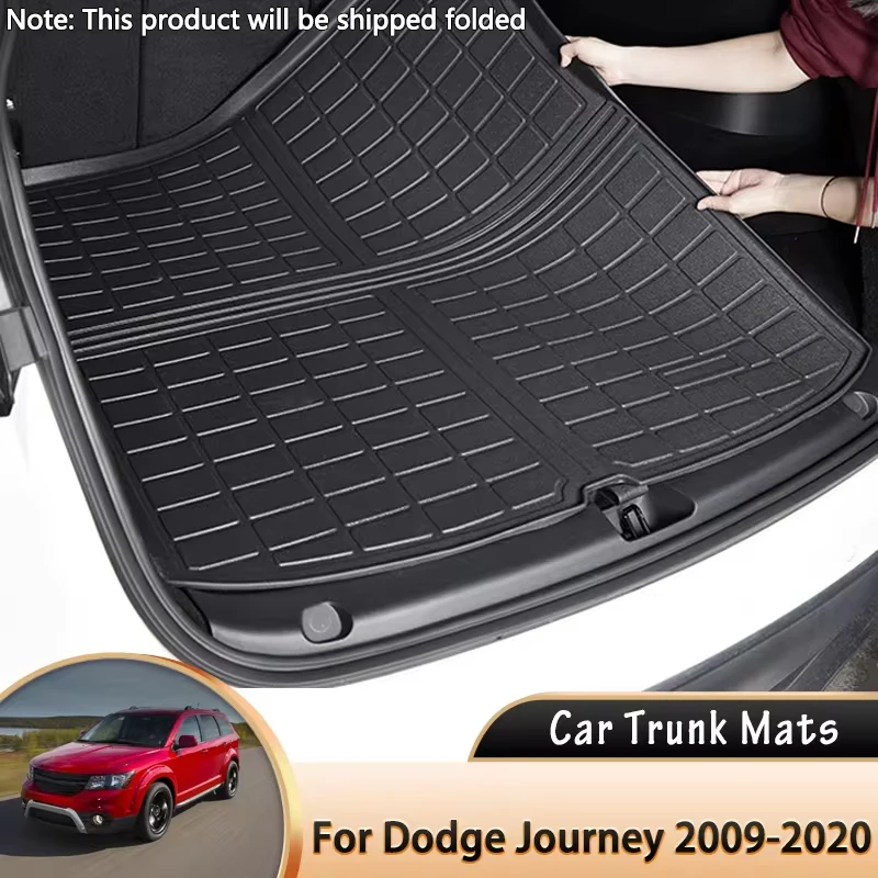 EVA Car Rear Trunk Mat Waterproof Protective Liner Trunk Tray Floor Mat for Dodge Journey JC Fiat Freemont 2009~2020 Accessories