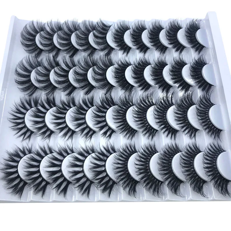 NEUE 20 Paar 3D Faux Nerz Wimpern Natürliche Dicke Lange Falsche Wimpern Dramatische Gefälschte Wimpern Make-Up Verlängerung Wimpern maquiagem