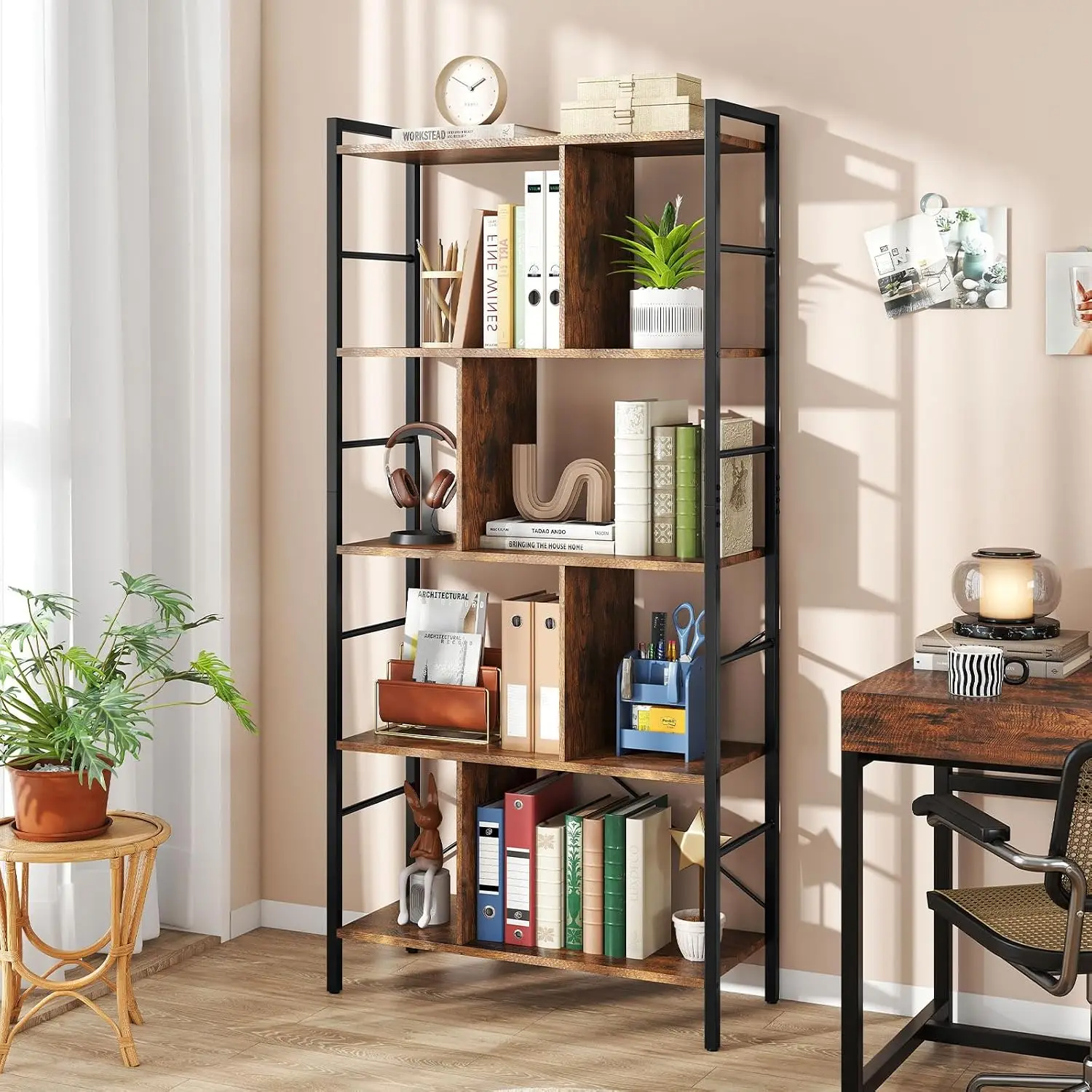 5-Tier Bookshelf 2-Pack, 61