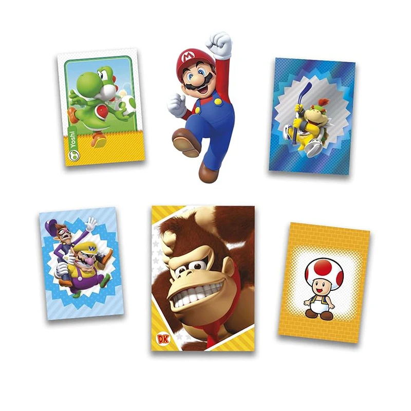 2025 Panini Super Mario ruilkaarten, blisterverpakking met 4 mouwen, 32 kaartencollectie