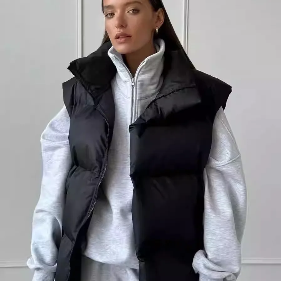 

Свободный повседневный хлопковый жилет Jaet, осенне-зимний новый удобный дышащий женский модный жилет с застежкой-молнией C...