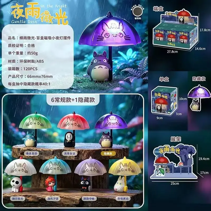 

Hot Gentle Rain Hayao Miyazaki Anime Blind Box Magnetic Night Light Figurine Fridge Magnet Resin Home Decor Desktop Ornament