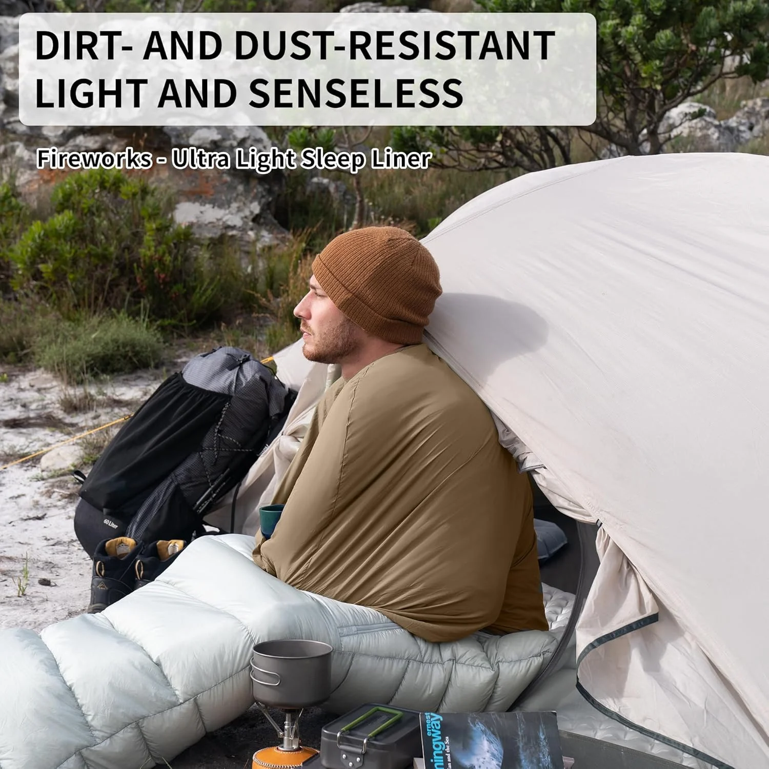 

High Quality & Breathable Sleeping Bag Liner, Lightweight Adult Sleep Sack & Travel Sheets for Backpacking,Hotel,Camping,Hostels