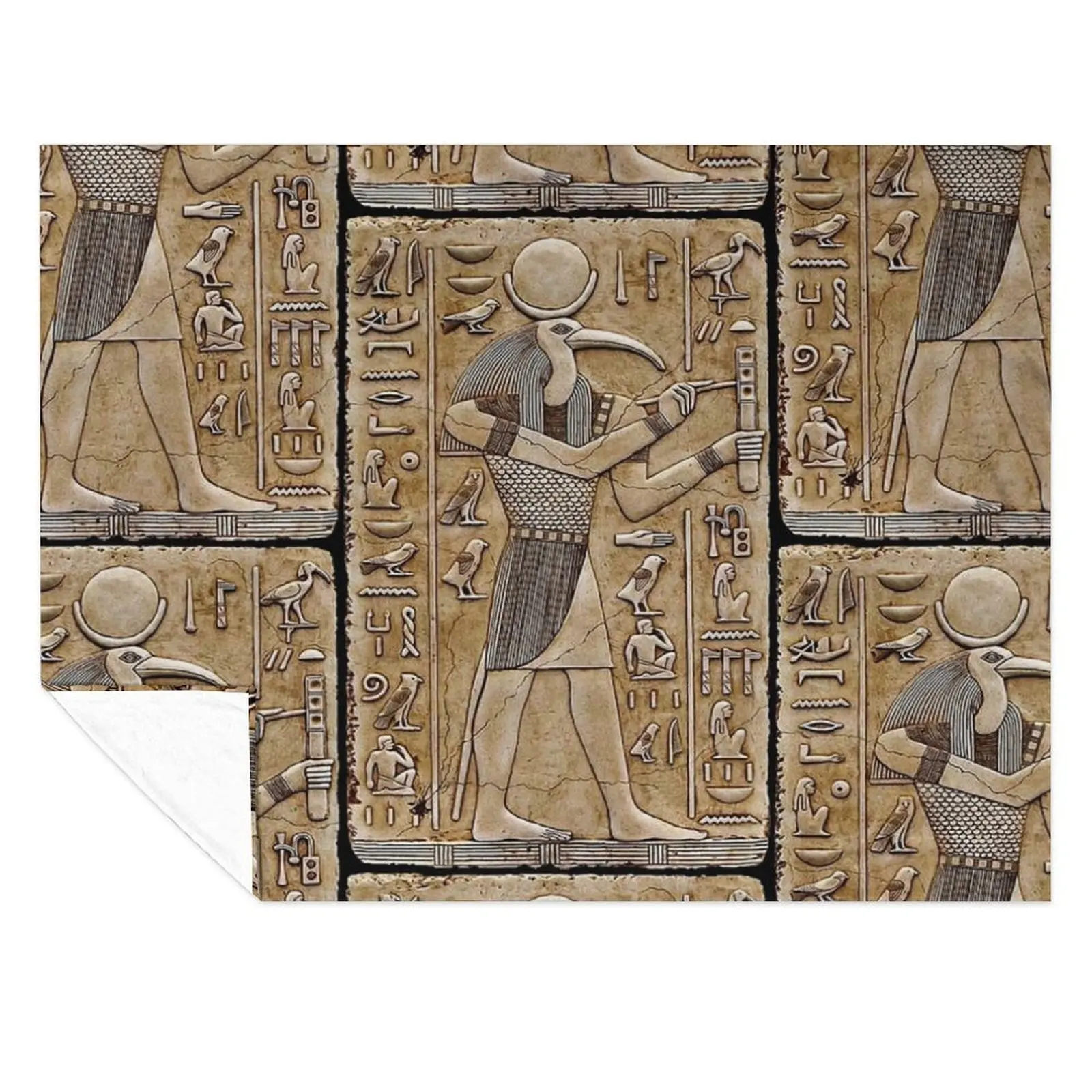 

Thoth -Ancient Egyptian deity Throw Blanket Soft Big Hairys Cute Plaid Blankets