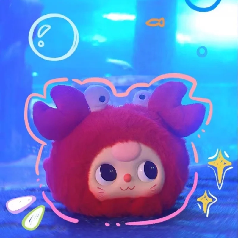 Kawaii bebê três quente 100% autêntico romântico oceano série de pelúcia caixa cega ornamentos pingente criativo bonito boneca presentes do feriado