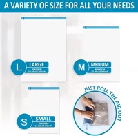 Travel Compression Bags, Roll Up Travel Space Saver Bags for Luggage, Cruise Ship Essentials Cothes, Folding Compressed Bag 6