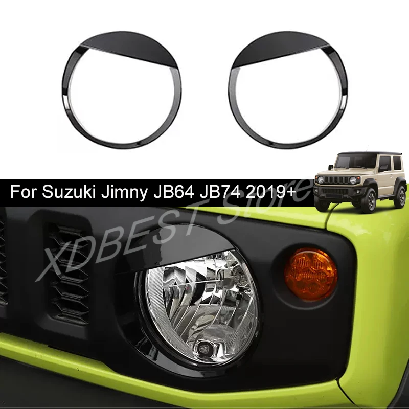 

2 шт., декоративные наклейки на переднюю фару автомобиля, для Suzuki Jimny JB64 JB74 2019 + внешние аксессуары