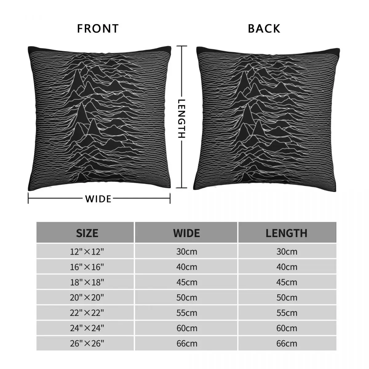 Unknown Pleasures Joy Division Pillowcase Polyester Linen Velvet Printed Zip Decor Sofa Seater Cushion Cover