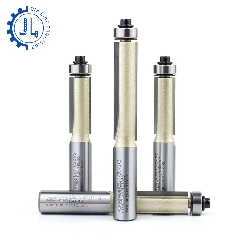 Arden Flush Trim Router Bits With Bearing For Wood 1/4 1/2 Trimming Bit Woodworking