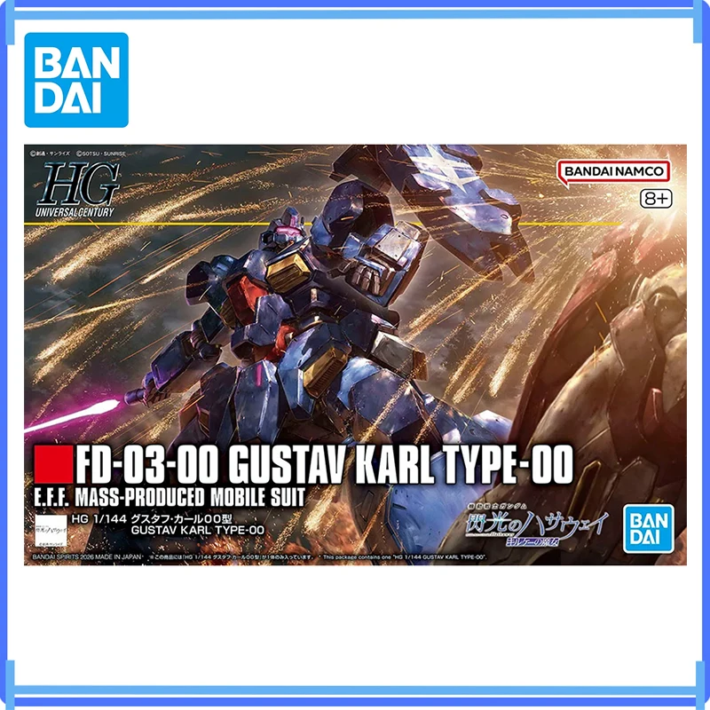 

Оригинальная фигурка Bandai HG Mobile Suit Gundam Senko No Hasauei FD-03-00 Tapy 00 Gustav Karl в наличии, аниме-модель, игрушка, подарок