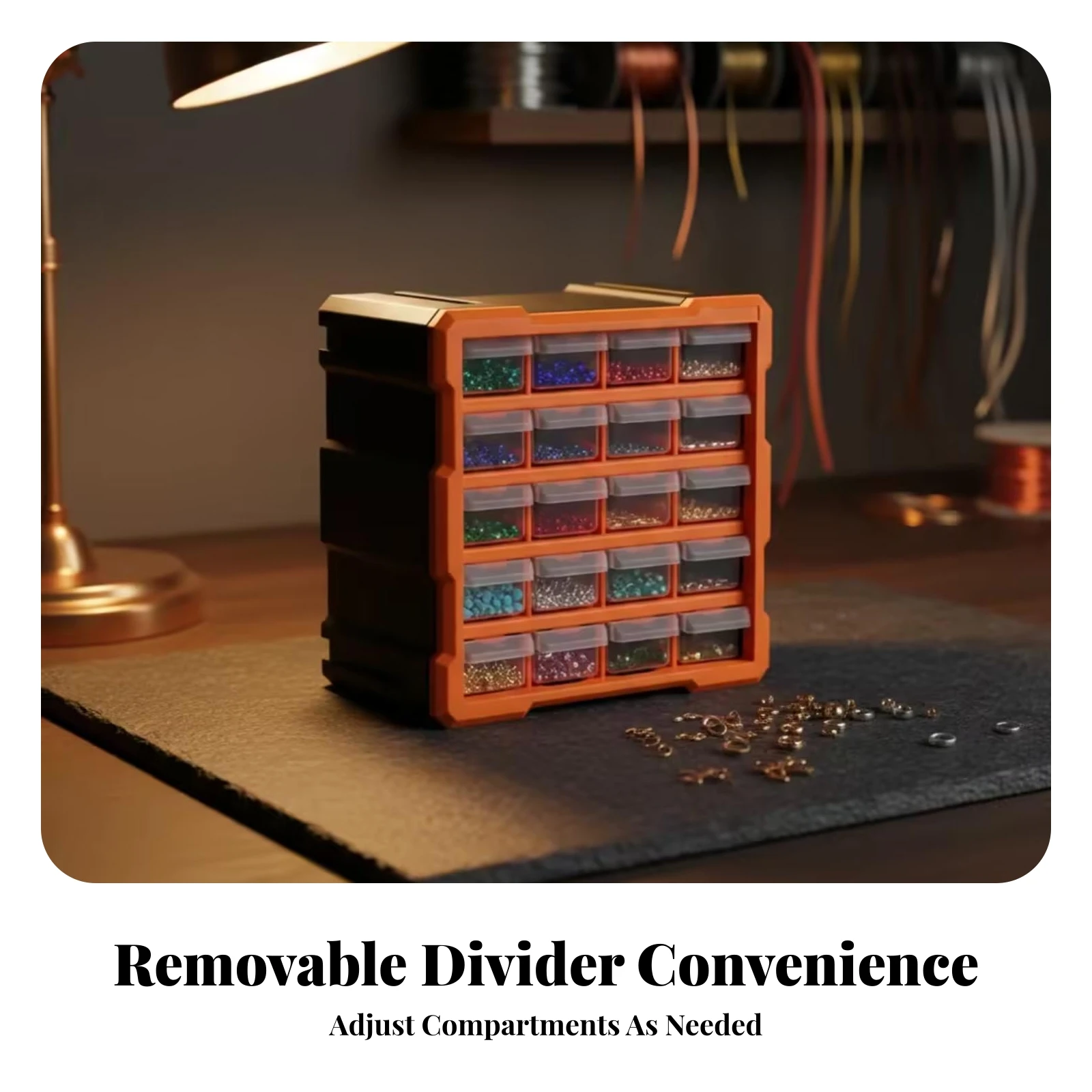Small Parts Bin Organizer Orange Frame Space Saving Small Parts Cabinet Drawer Storage Cabinet