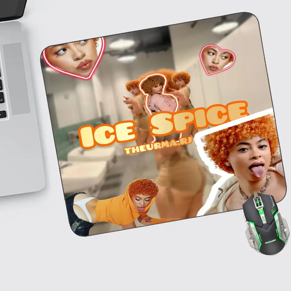 

Ice Spice Mouse Pad Small Gaming Accessories Keyboard Computer Offices Desk Mat Pc Gamer Non-slip Rubber Mousepad