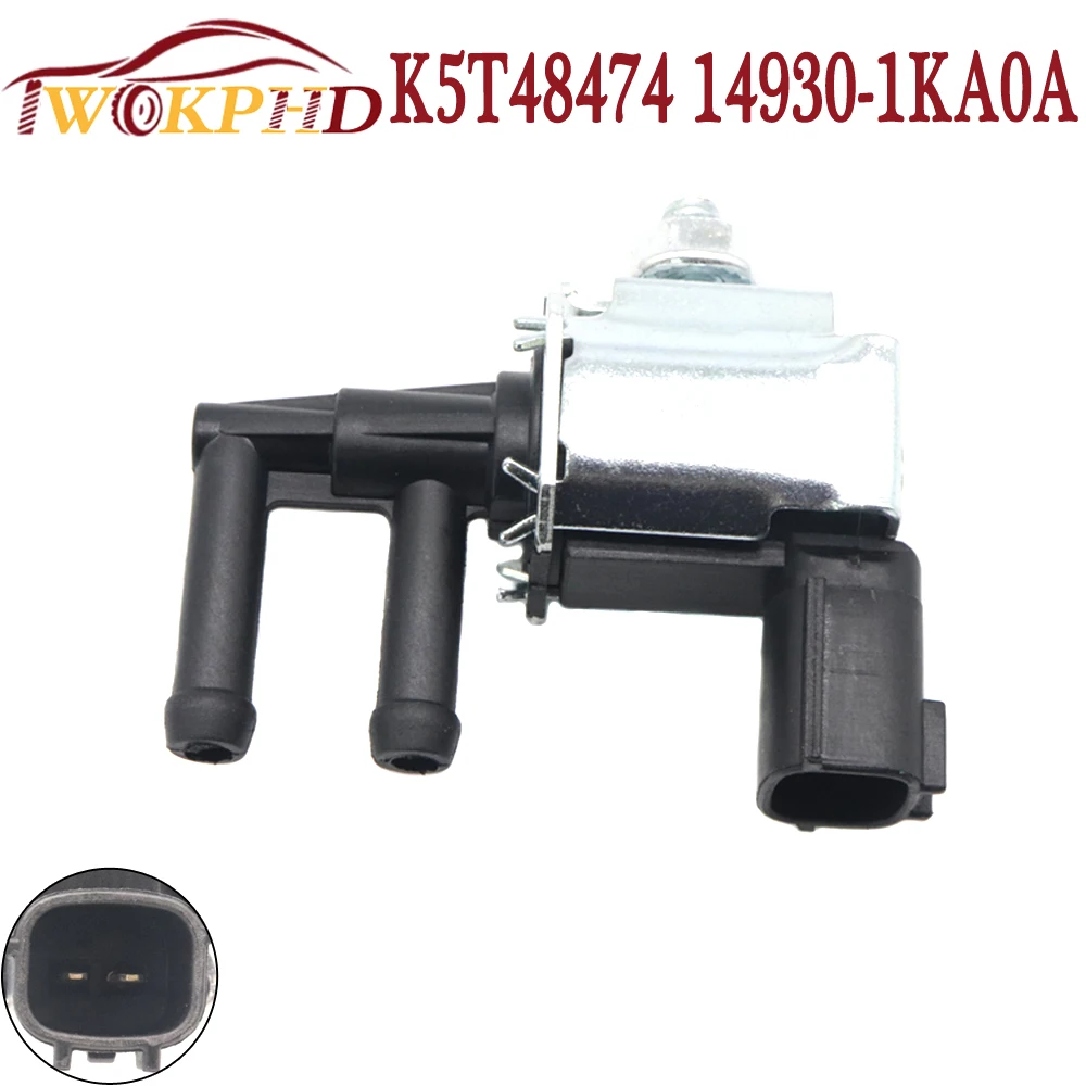 Car EGR Vapor Canister Purge Solenoid Valve K5T48474 for Nissan Almera Sentra Maxima Micra 2000-2019 14930-1KA0A K5T48583