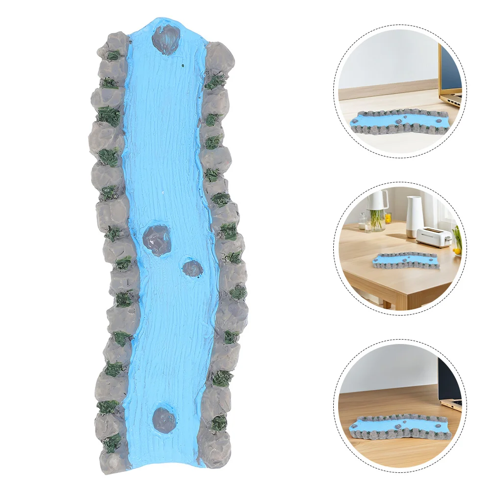 

2 Pcs Fairy Garden Stream Accessory Mini Water Decor Landscape River Prop