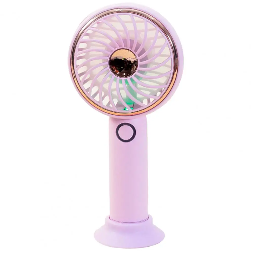 

Mini Fan 3 Speed LED Light Rechargeable Mute Handheld Desktop Cooling Fan Summer