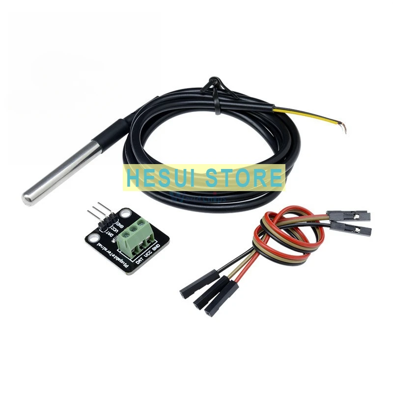 Waterproof DS18B20 temperature sensor module kit